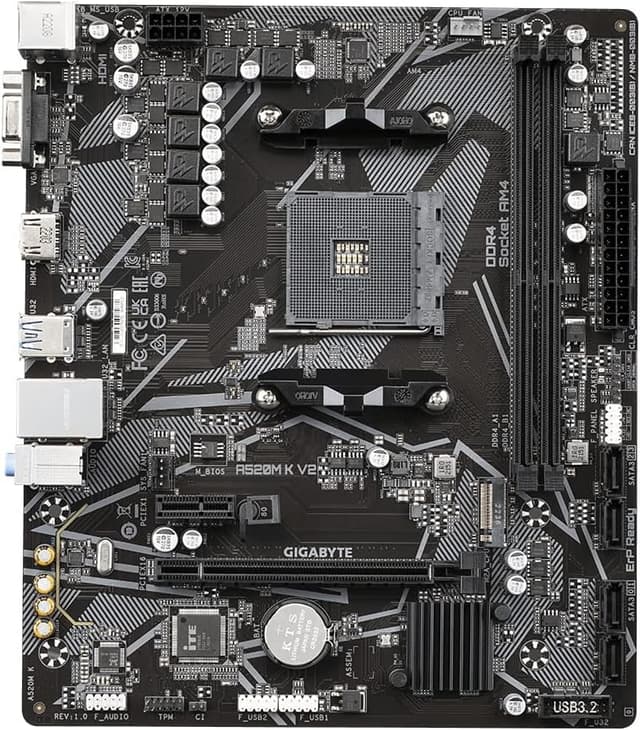 Detalle 2 de Gigabyte A520M K V2 (MB6136) — carte mère MicroATX AMD A520 pour PC de bureau
