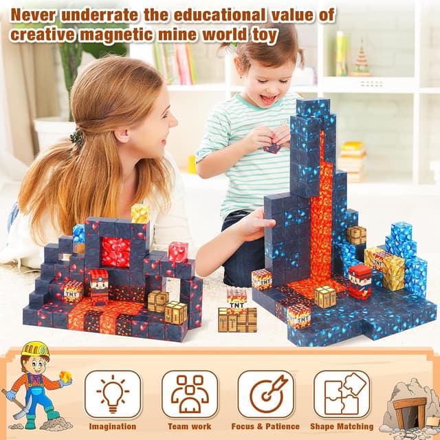 Thumbnail 4 de COOLJOYA Magnetic Blocks 54PCS