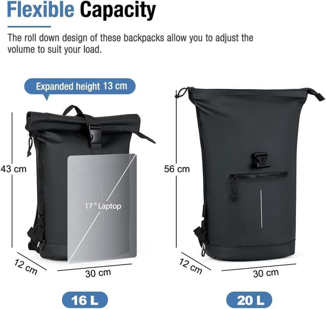 Detalle 2 de Lekeinchi Rolltop Rucksack 25 L