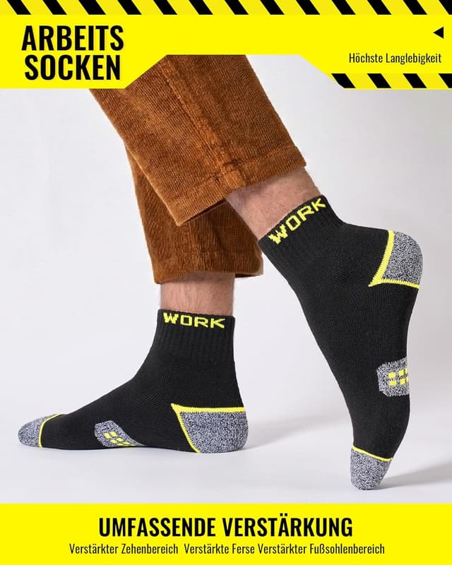 Thumbnail 6 de Effeet Calze da lavoro uomo (10 paia) con rinforzi su punta e tallone, traspiranti e imbottite