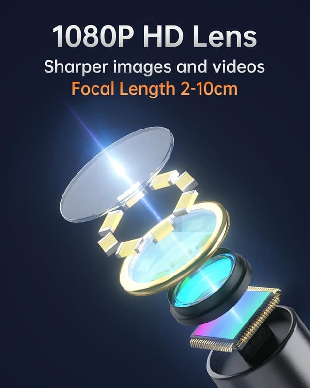 Detalle de AOPICK 4.3-inch IPS Borescope with 8 LEDs, 8mm IP67 Waterproof Endoscope and 20M Semi-Rigid Cable