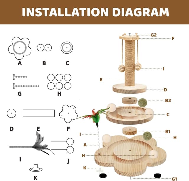 Thumbnail 6 de Xeticey Cat Scratching Post 28x46cm