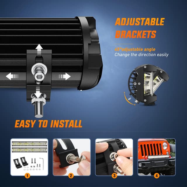 Thumbnail 6 de Nilight 22 Inch Side Shooter LED Light Bar Quadruple Row