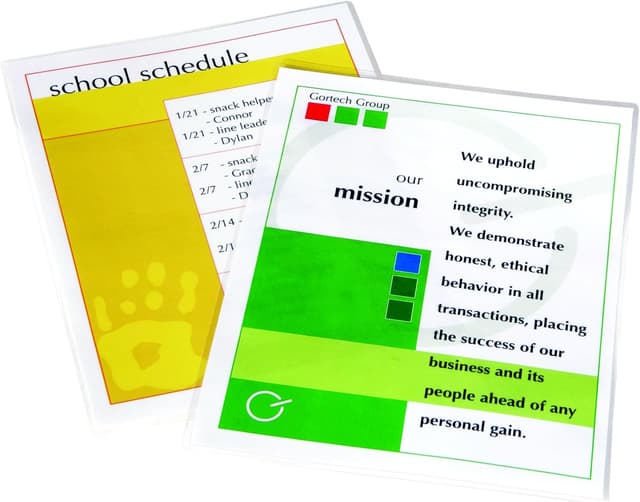 Detalle de Fellowes 5302202 Pouches Enhance80 con retro adesivo, formato A4 da 100 pezzi