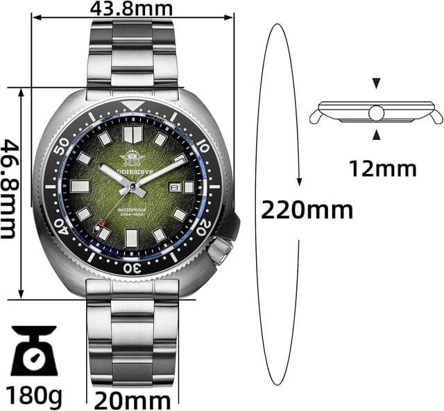 Detalle de ADDIESDIVE AD2511 Orologio subacqueo 43,8 mm