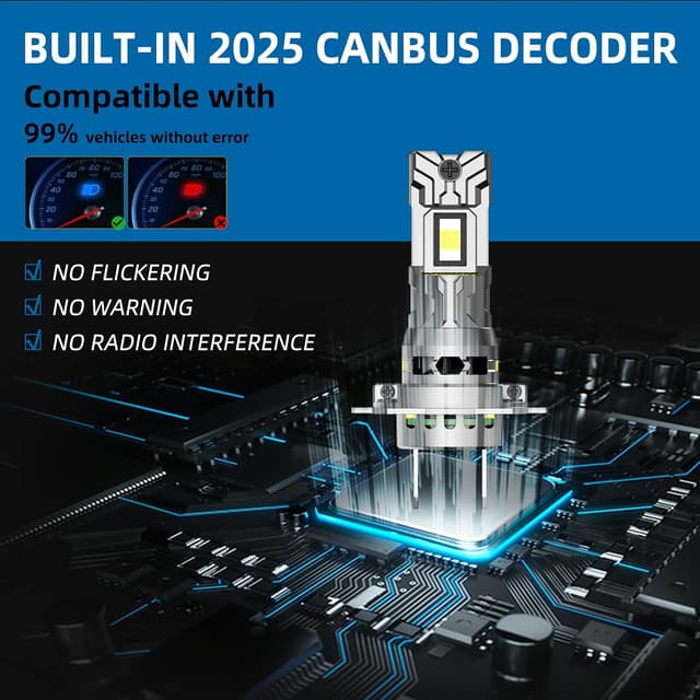 Thumbnail 3 de Sinoparcel 2025 H7 LED Headlight Bulb 12,500 lm