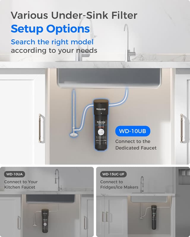 Thumbnail 6 de Waterdrop 10UB filtro bajo fregadero 30.000 litros