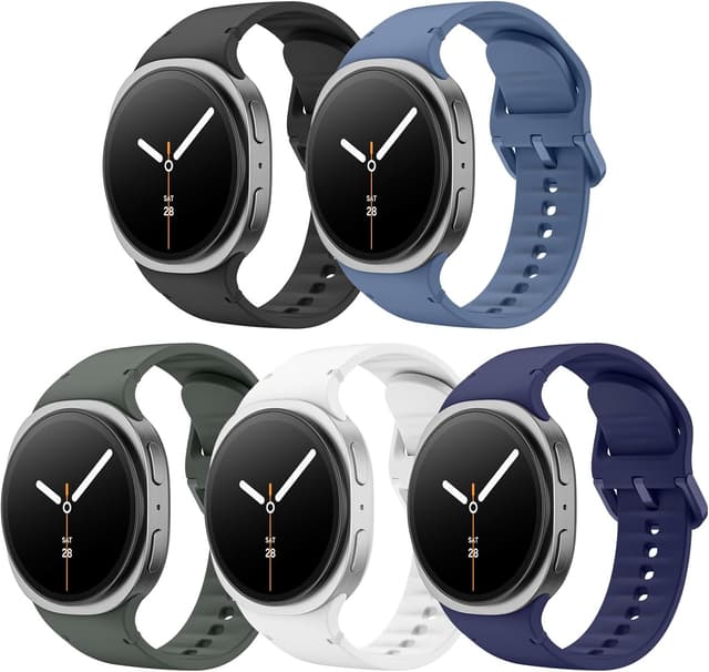 Detalle de MoKo Sport Strap for Samsung Galaxy Watch 8 (40mm/44mm) & Watch 8 Classic (46mm) soft silicone replacement band