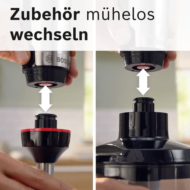 Thumbnail 6 de Bosch Stabmixer ErgoMaster Serie 6 MSM6M673 (1.000 W) – einhändig, 4 Edelstahl-Klingen, Keramik-Kupplung
