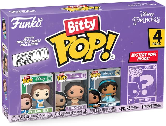 Detalle de Funko Bitty Pop! Disney Princess – Mini figura misteriosa Peasant Belle, Pocahontas e Jasmine (pack a sorpresa)