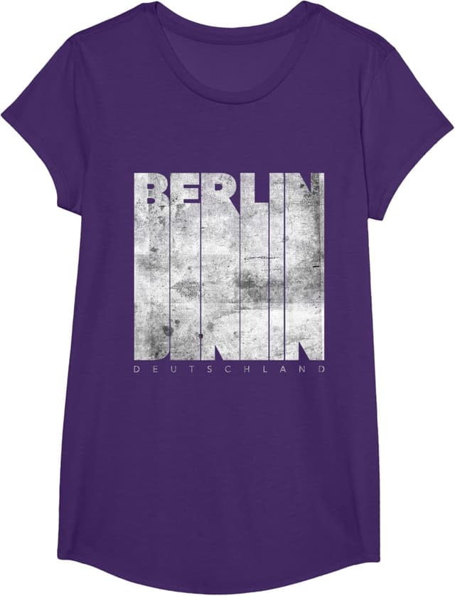 Detalle 2 de Maglietta grafica Retro Berlino Deutschland (maniche corte, uomo/donna)