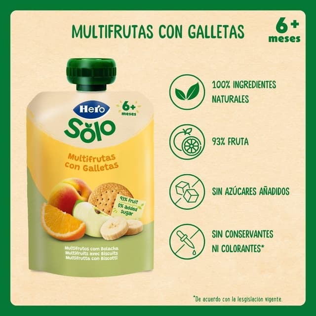 Detalle 2 de Hero Solo Bolsitas Multifrut as 100 g