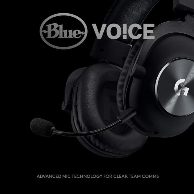 Detalle 2 de Logitech G PRO X wired gaming headset with Blue VO!CE mic, DTS Headphone:X 7.1 and 50mm PRO-G drivers (Black)