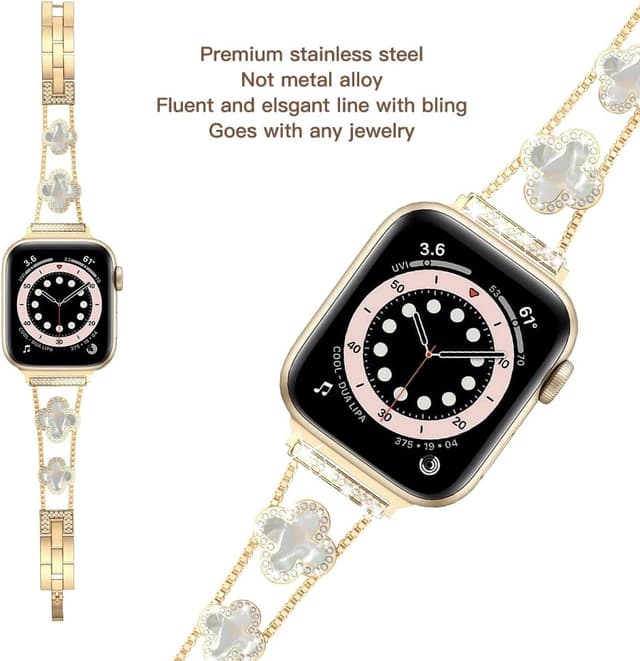 Thumbnail 3 de Musk-MSKR Diamond Apple Watch band 5.3-7.5 in