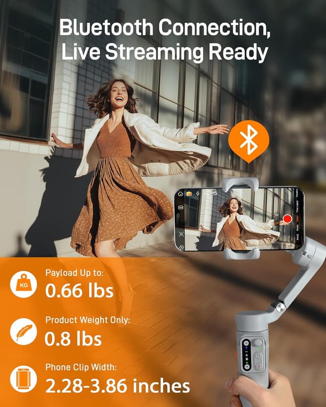 Detalle de Hohem iSteady X3 SE phone gimbal for vlogging