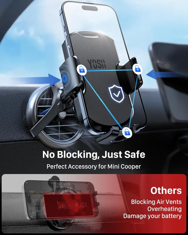 Thumbnail 2 de YOSH Car Phone Holder Round Air Vent for Mini Cooper