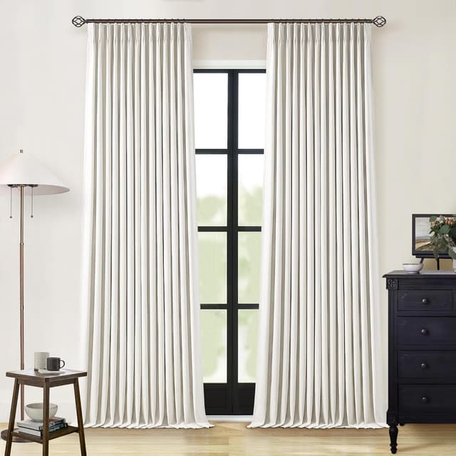 Detalle de 100% Linen Blackout Curtains 108in 2 Panels