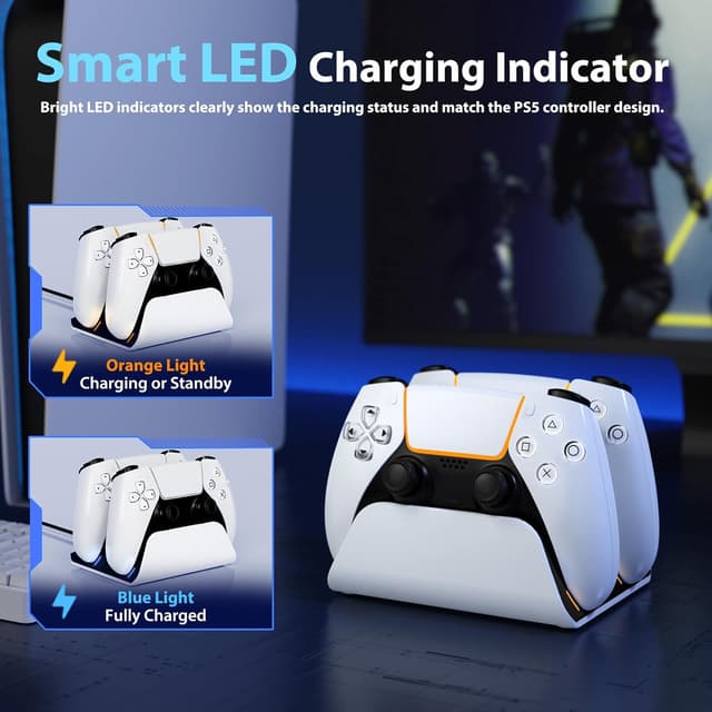 Detalle de PS5 Dual Controller Charger Dock 2.5 hours