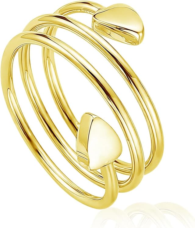 Detalle de Zecimi Magnetring Silber: Anti-Stress- und Vital-Ring mit verstellbarer Öffnung