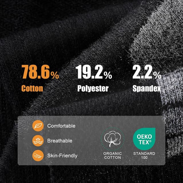 Thumbnail 6 de Niorasen Mens Sports Socks 6 Pairs