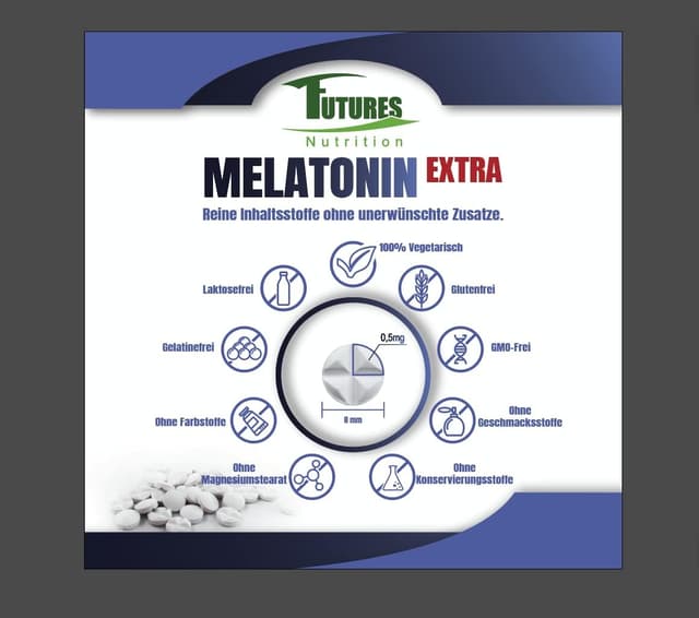 Thumbnail 5 de Melatonin Tabletten 0,5 mg von Futures Nutrition