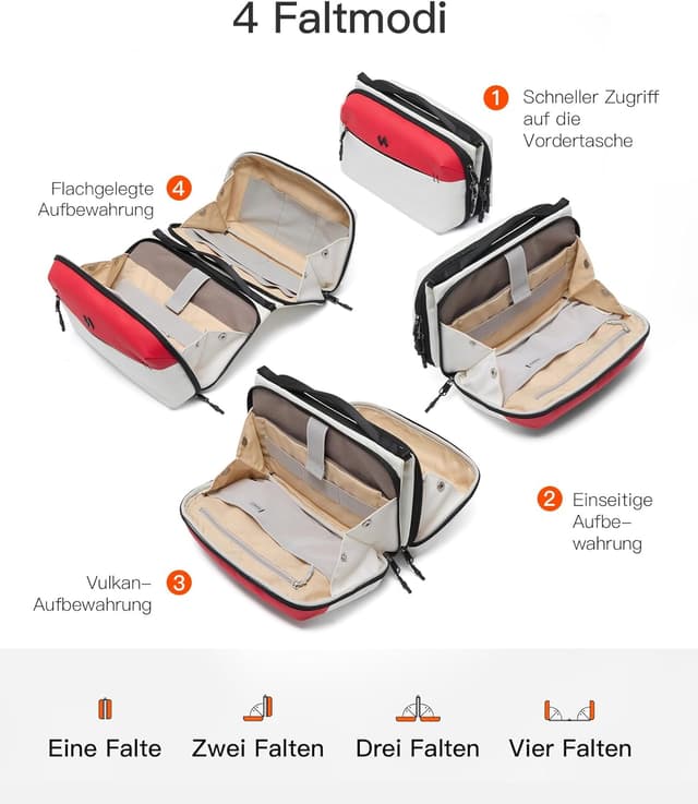 Detalle de Inateck multifunktionale Kabeltasche Elektronik-Organizer mit spritzwassergeschütztem Design für Reisen & Pendeln
