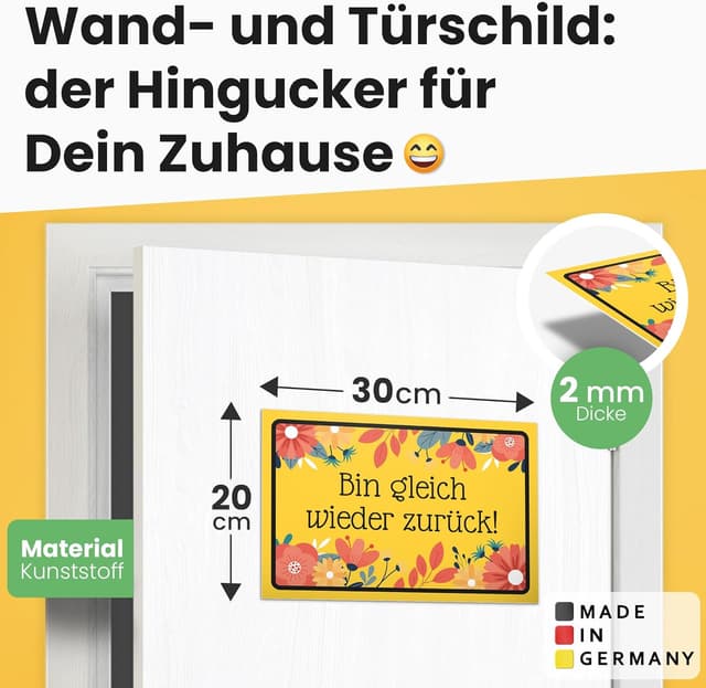 Thumbnail 1 de DankeDir! Türschild 30 x 20 cm