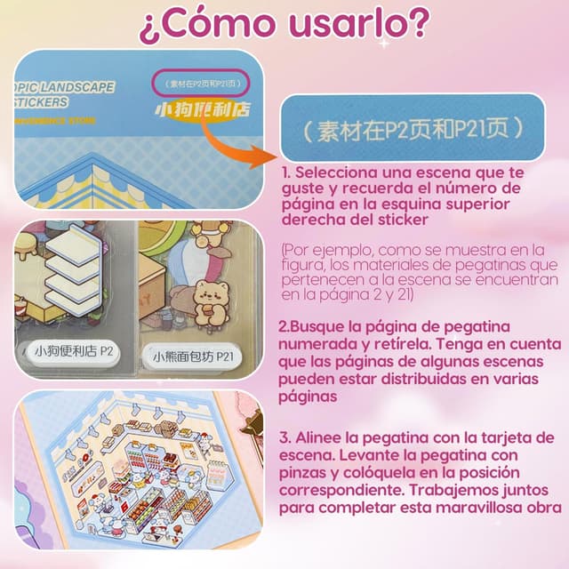 Thumbnail 2 de Kunoli 40 escenas 3D Libro de pegatinas