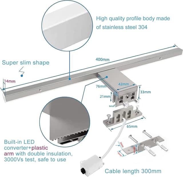 Thumbnail 2 de DILUMEN Lámpara LED para Espejo 40 cm