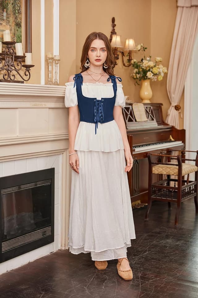 Thumbnail 6 de SCARLET DARKNESS Corset Renaissance lacets femme