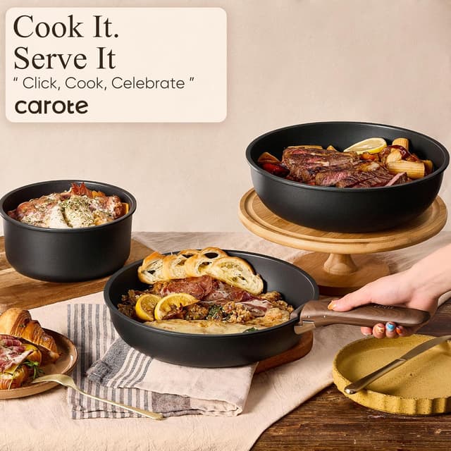 Thumbnail 6 de CAROTE 19pcs Detachable Handle Cookware Set