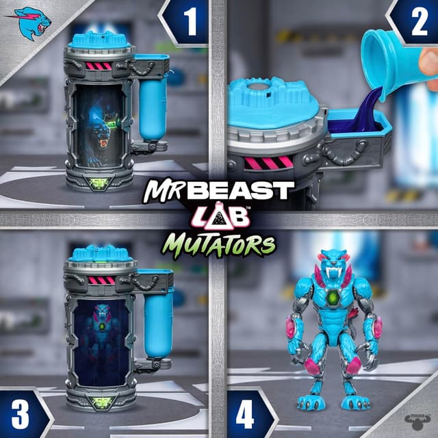 Detalle 2 de Moose Toys Mr Beast Lab Mutators Mutatie Kamer Iconic Panther (MOY24717)