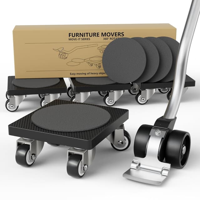 Detalle de ONEON Furniture Movers with Wheels & Lifter Kit (1 1/4" TPE wheels) up to 500 lb