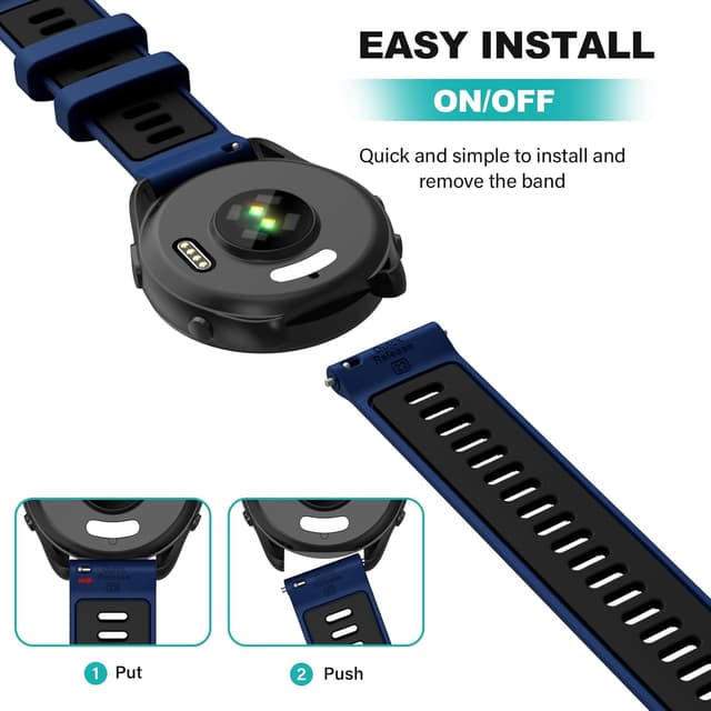 Detalle de OVERSTEP 22mm silicone watch strap