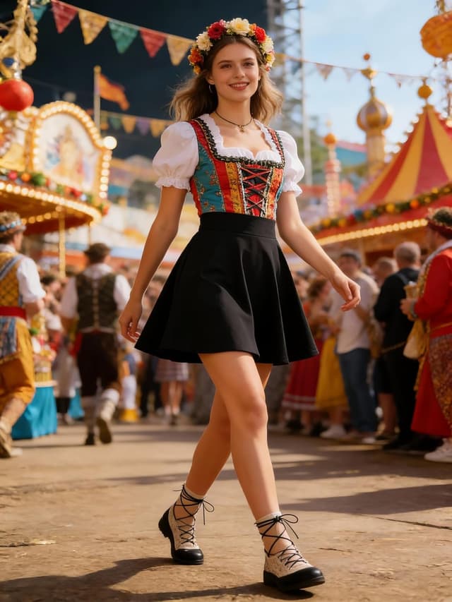 Thumbnail 2 de DRESSTELLS Rock Damen Kurz Minirock A‑Linie 🎀