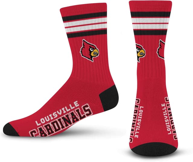 Thumbnail 6 de FBF NCAA unisex-adult 4 Stripe Deuce Crew NCAA socks