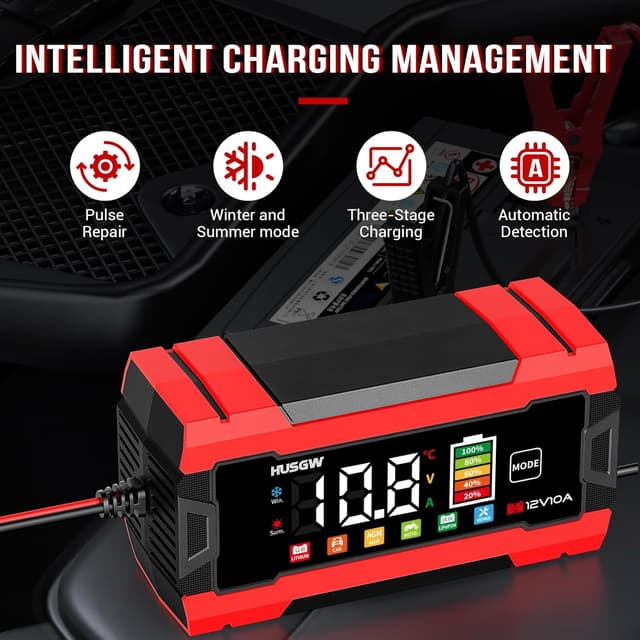 Thumbnail 4 de 10A Autobatterie Ladegerät 12V LiFePO4