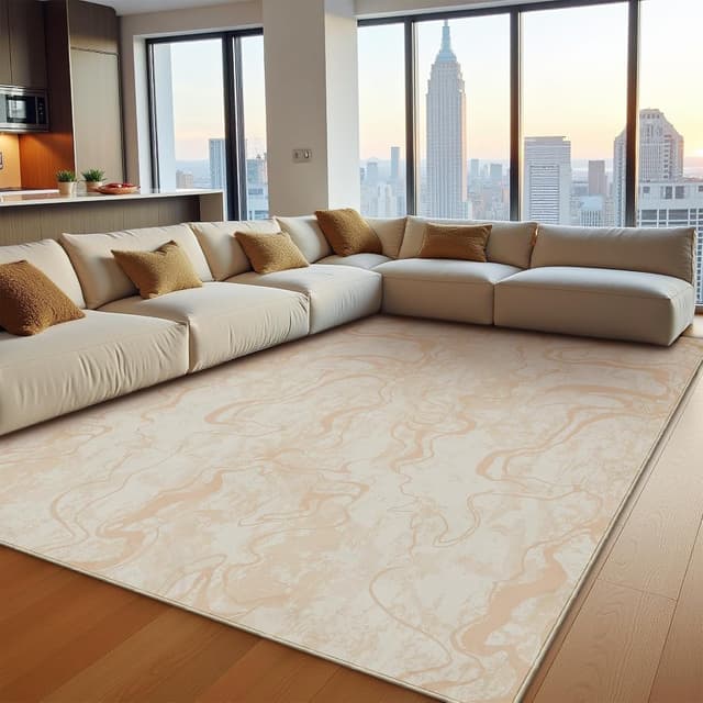 Detalle de Tapis Vasip « Salon Moderne » poil ras lavable en machine 200x300 cm avec envers antidérapant