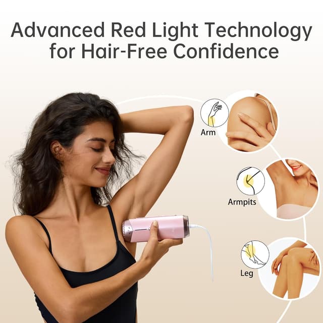 Detalle de Amifiy Ice Cooling IPL Home Use Hair Removal Device with Ice Mode, 3 Energy Levels & 2 Flash Modes