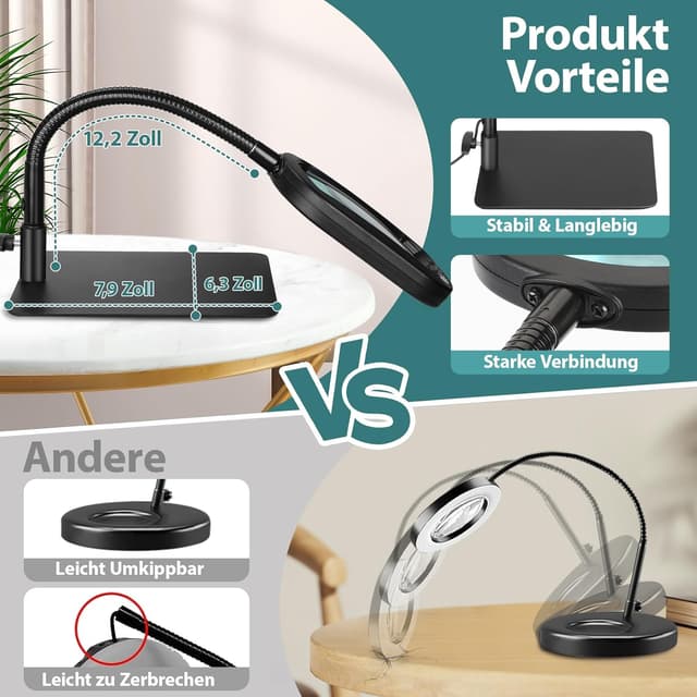 Thumbnail 3 de Drdefi 10X Rectangle Lupe mit Licht