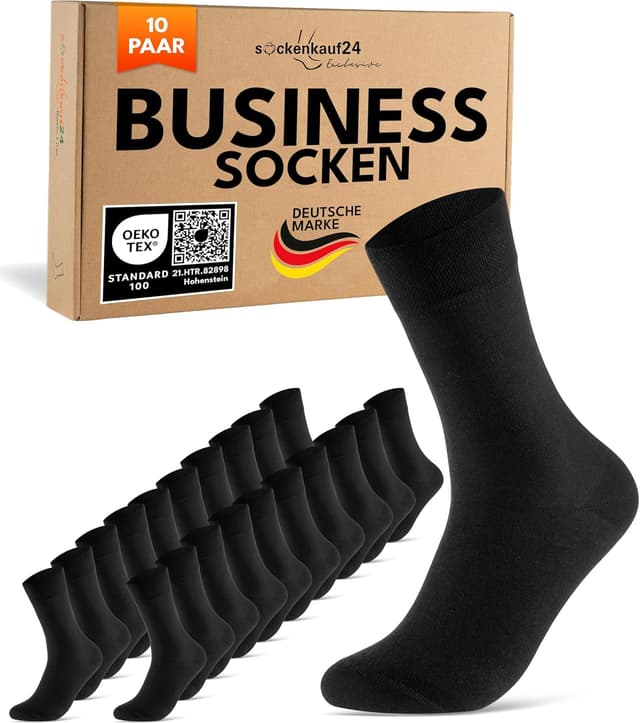 Detalle de 10 Paar Socken Herren Damen Business Baumwolle