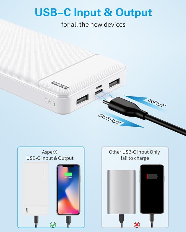 Detalle 2 de AsperX Power Bank 15,000 mAh portable charger