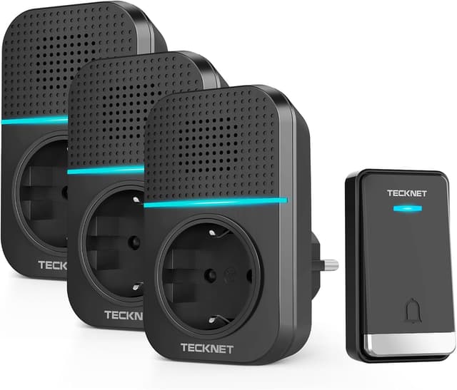 Detalle de TECKNET Kabellose Türklingel mit 110 dB