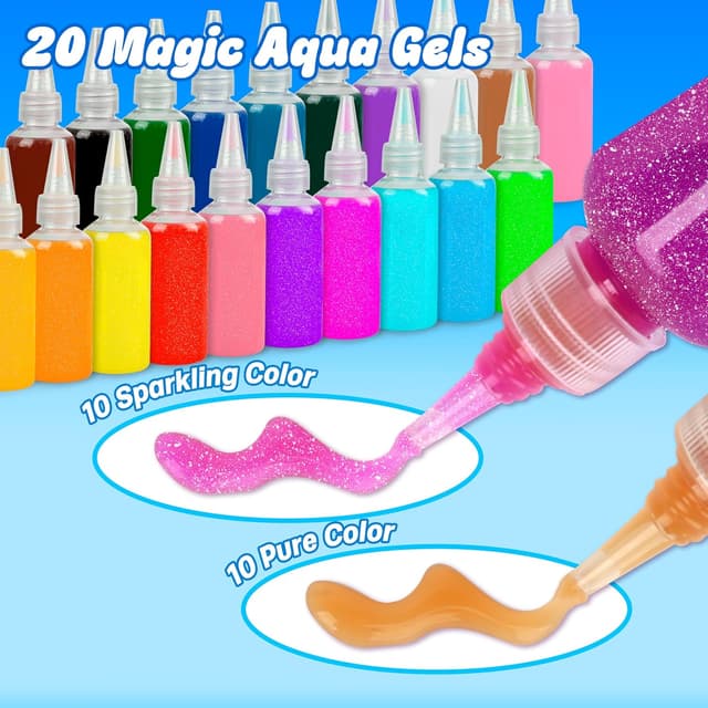Detalle 2 de Mocoosy 20 Colors Magic Water Gel Kit for Kids (Aqua Fairy Water Elf DIY Squishies Set)