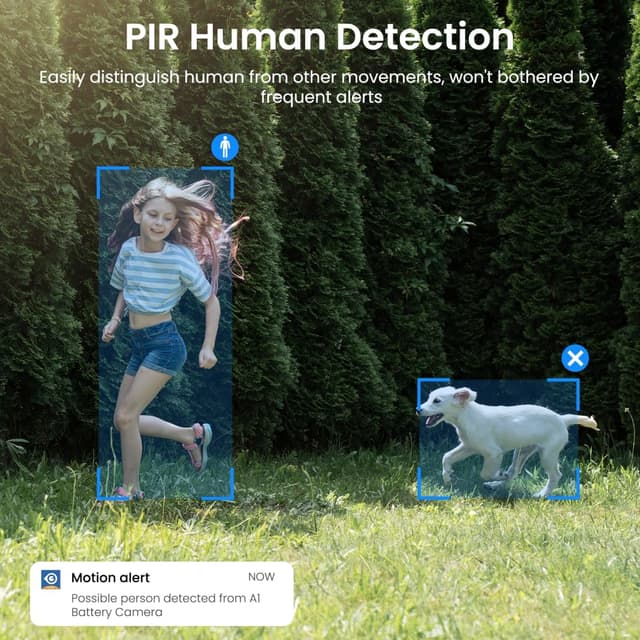 Detalle de wansview Solar Security Camera 2K, battery-powered