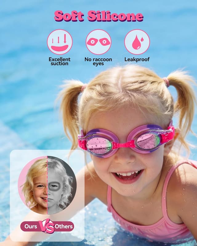 Detalle 1 de Aegend Kids Swim Goggles 2-Pack Age 4-16