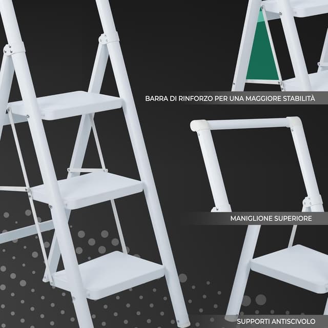 Thumbnail 6 de UZIRO Escalera plegable 3 peldaños