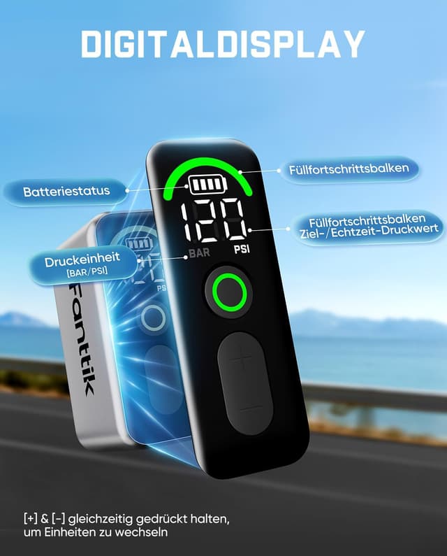 Thumbnail 4 de Fanttik X10 Ace Tiny Fahrradpumpe 120 PSI