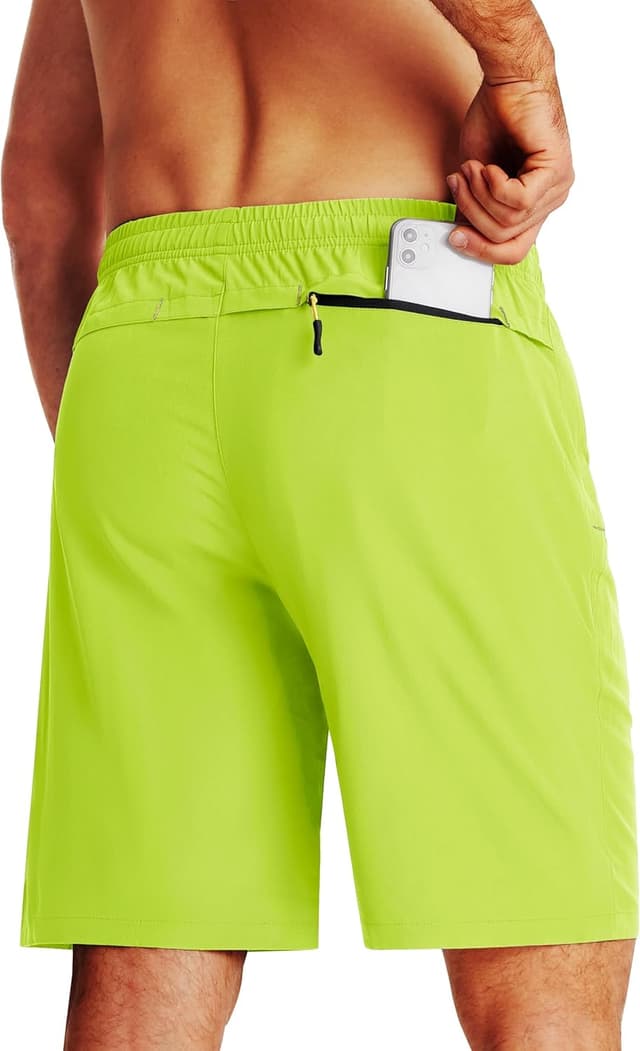 Detalle de TACVASEN Men’s Quick-Drying Training Shorts with Zip Pockets