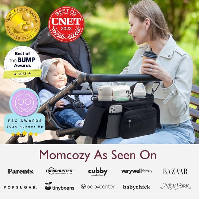 Thumbnail 5 de Momcozy Stroller Organizer with Insulated Cup Holder ⚙
